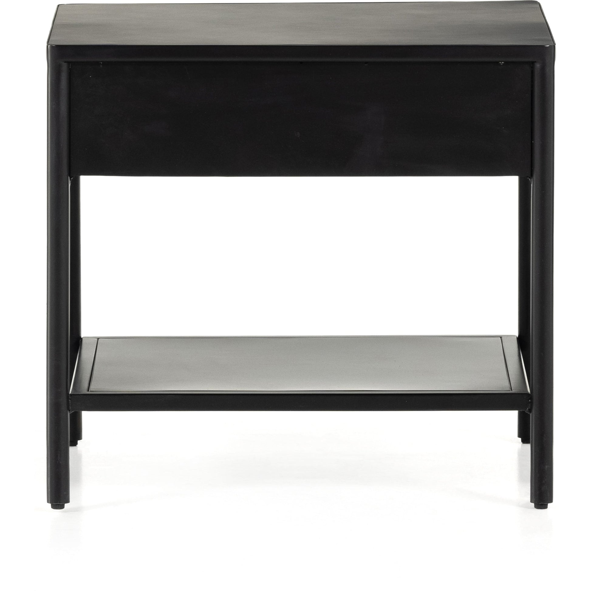 Soto End Table by Four Hands in black, weathered bronze and black. Made from iron in a modern style.
