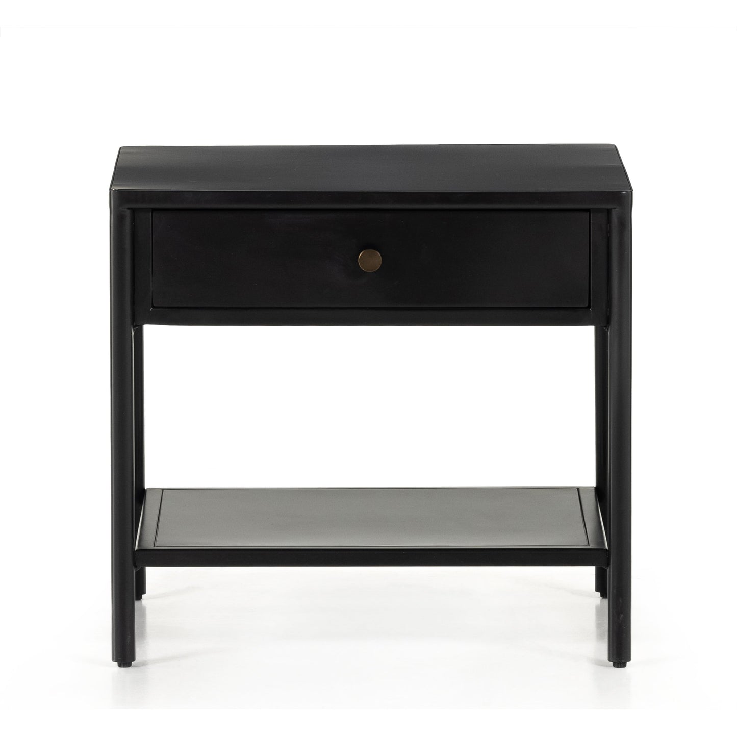 002 SI-1800094 | Additional Silo | Soto End Table by Four Hands in black, weathered bronze and black. Made from iron in a modern style.