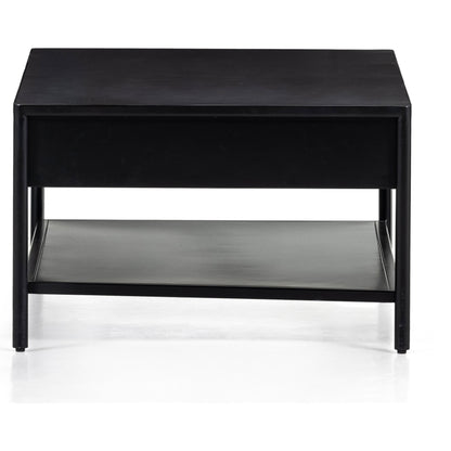 Soto Coffee Table by Four Hands in black, weathered bronze and black. Made from iron in a modern style.