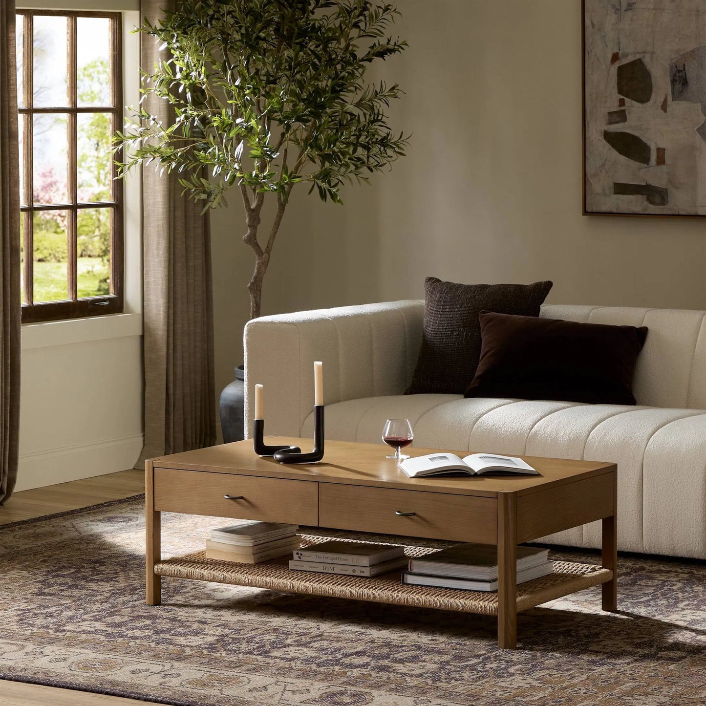 013 SI-1903096 | Lifestyle | Zuma Coffee Table by Four Hands in dune ash. Made from unique in a coastal style.