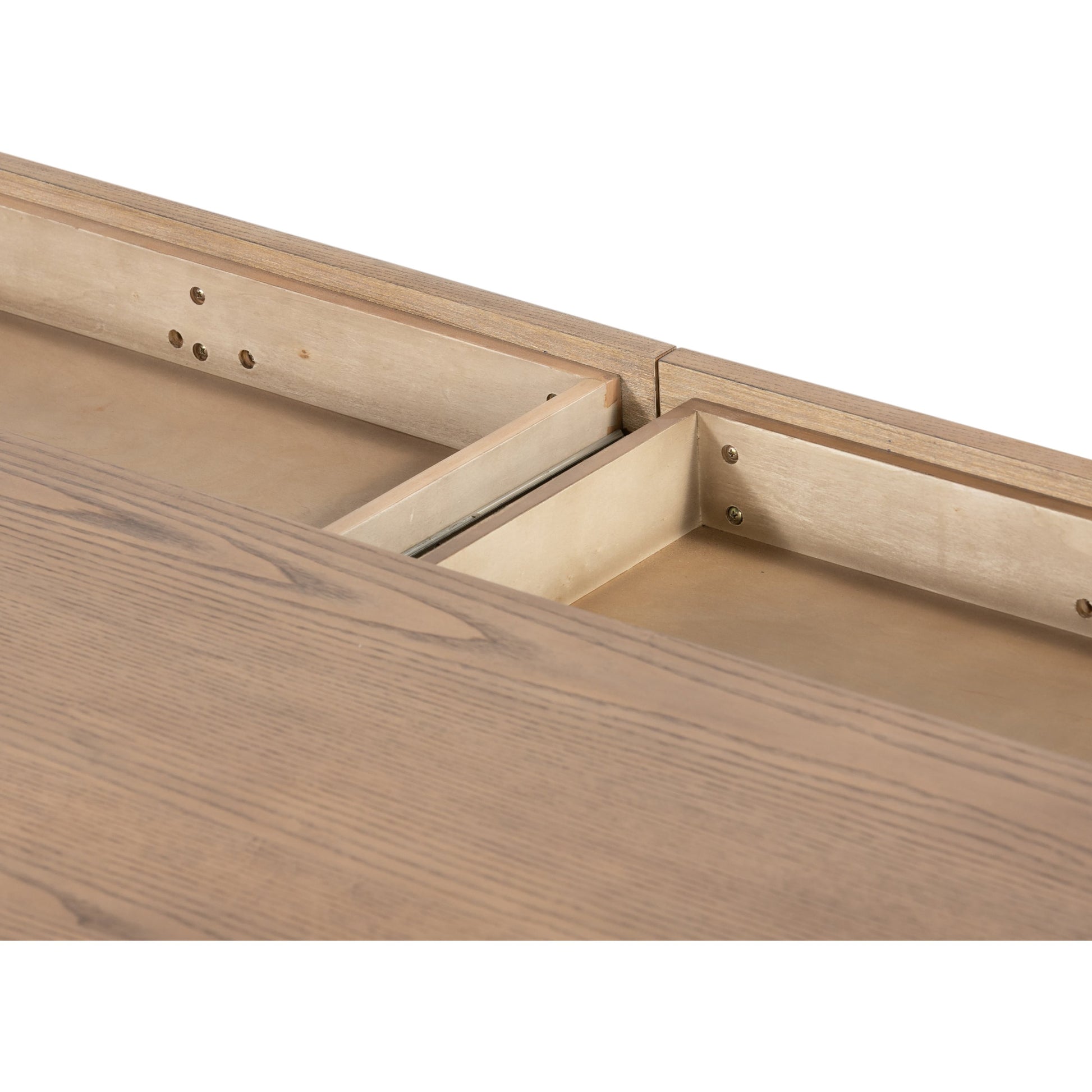 Zuma Coffee Table by Four Hands in dune ash, gunmetal, natural paper cord and dune ash. Made from solid ash, rush in a coastal style.