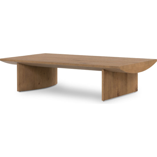 Pickford Coffee Table by Four Hands in dusted oak thin veneer, dusted oak veneer and dusted oak. Made from thick oak veneer in a cottage & farmhouse style.