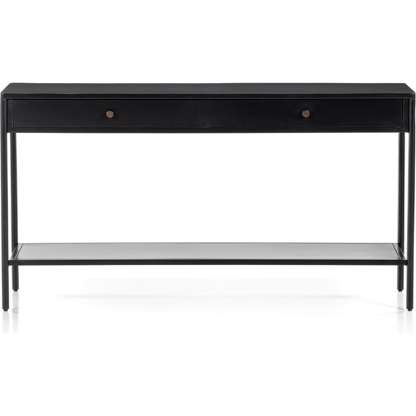 003 SI-1800093 | Additional Silo | Soto Console Table by Four Hands in black, weathered bronze and black. Made from iron in a modern style.