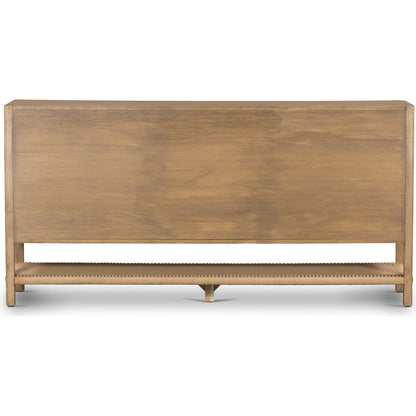 Zuma 6 Drawer Dresser by Four Hands in dune ash, gunmetal, natural paper cord and dune ash. Made from solid ash, rush in a transitional style.
