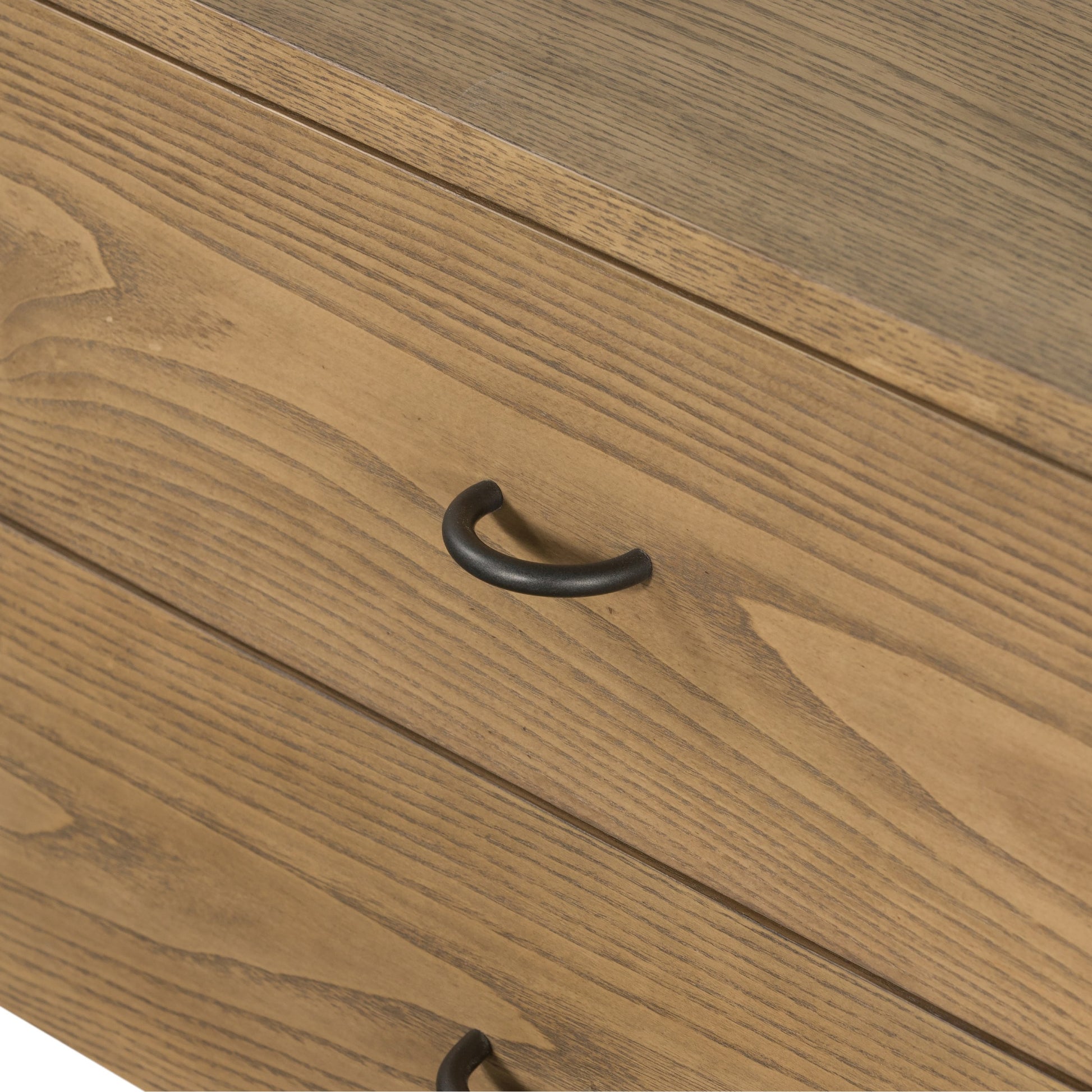 Zuma Nightstand by Four Hands in dune ash veneer, gunmetal, natural paper cord and dune ash. Made from ash veneer, rush in a cottage & farmhouse style.