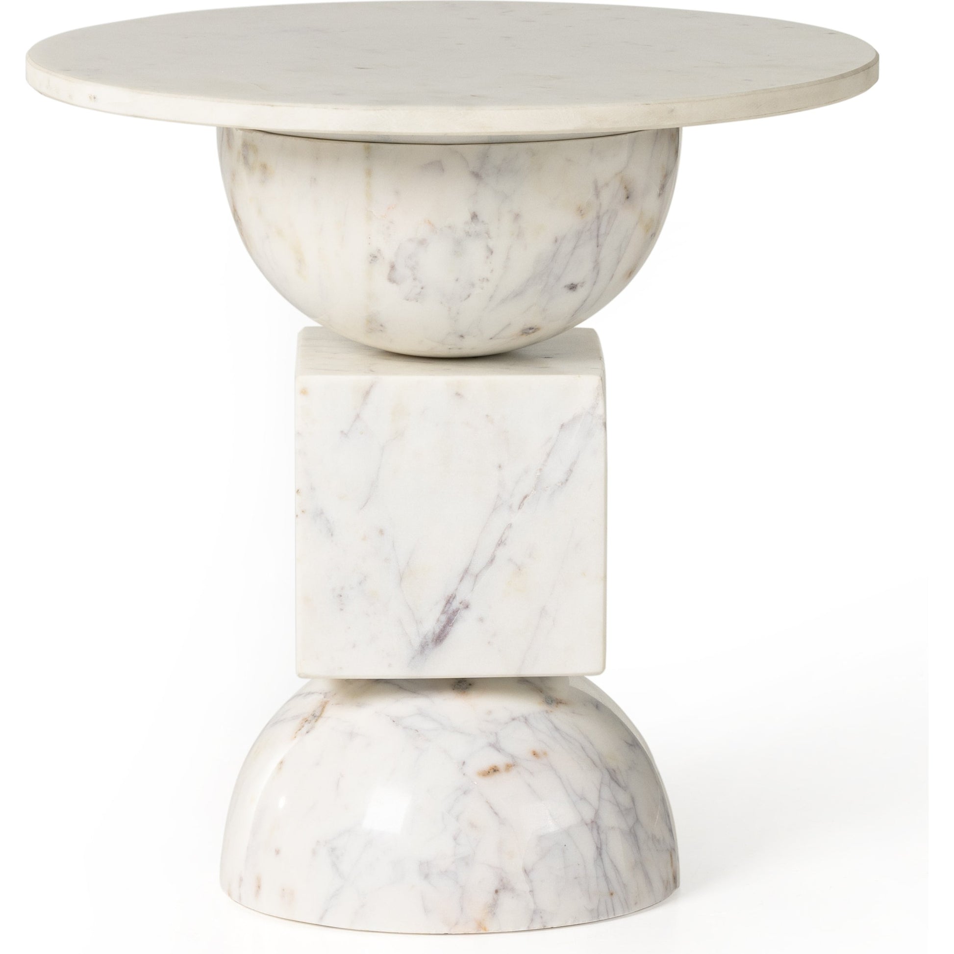 Neda End Table by Four Hands. Made from solid marble in a modern style.