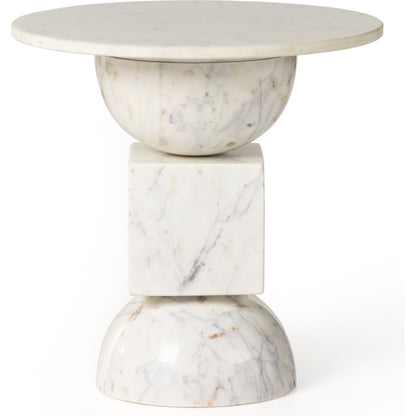 Neda End Table by Four Hands. Made from solid marble in a modern style.