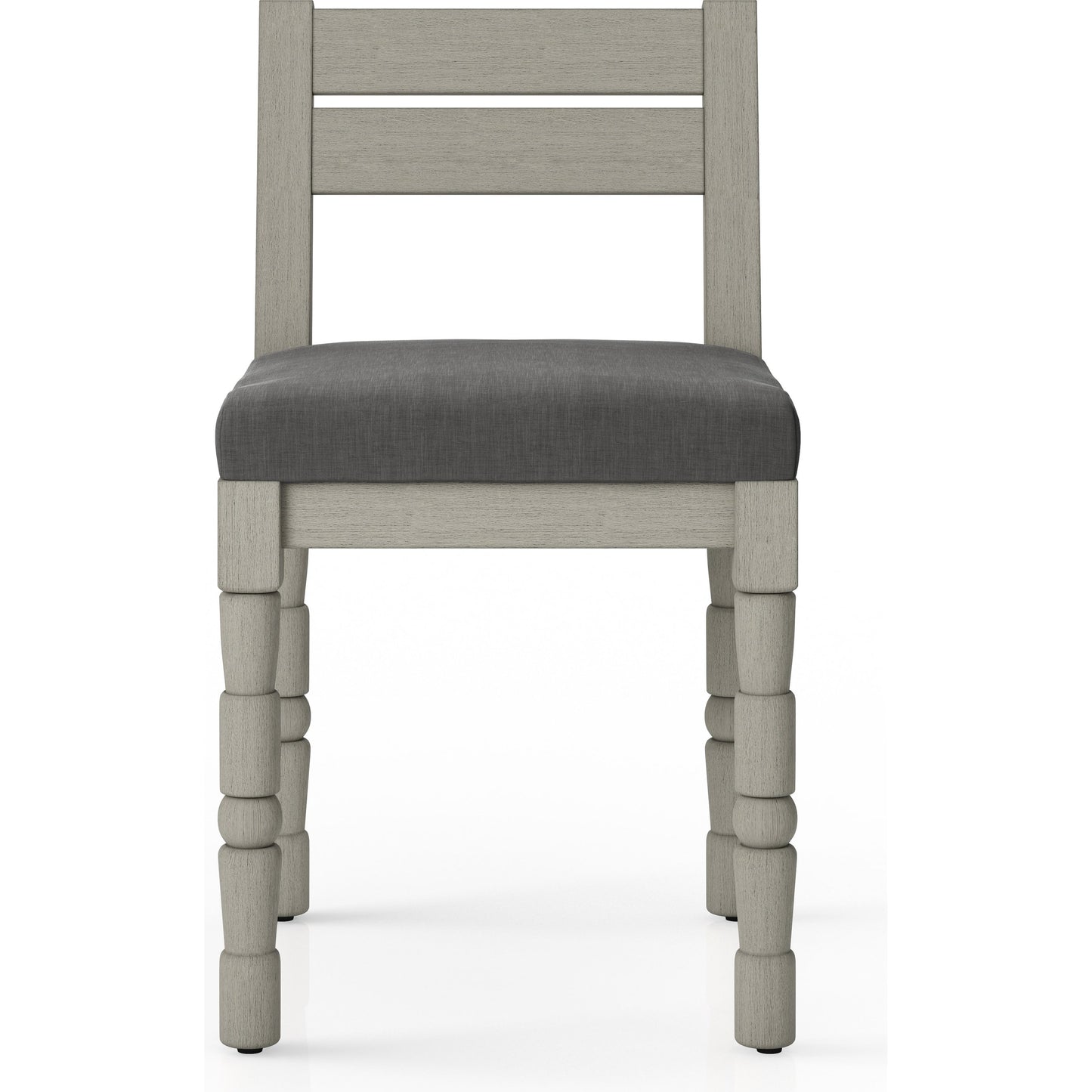 010 SI-1902119 | Additional Silo | Waller Outdoor Dining Chair, Weathered Grey by Four Hands in weathered grey. Made from 100% olefin, solid fsc®-certified teak, 91% polyurethane foam pad, 9% polyester fiber batting in a transitional style.