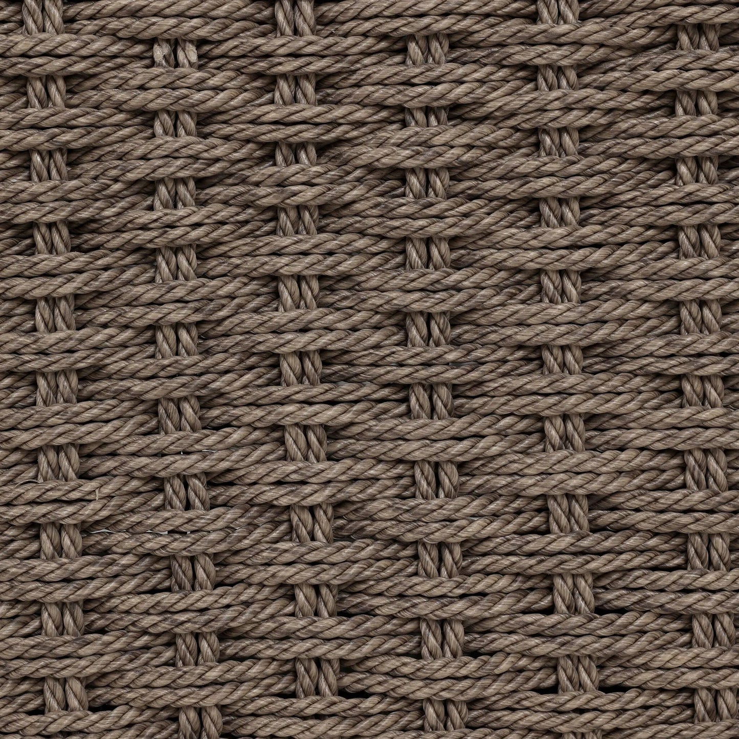 019 SI-2320139 | Closeup | Joss Outdoor Sofa by Four Hands. Made from 100% olefin, solid teak, 100% polyethylene in a coastal style.