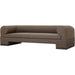 Joss Outdoor Sofa by Four Hands. Made from 100% olefin, solid teak, 100% polyethylene in a coastal style.
