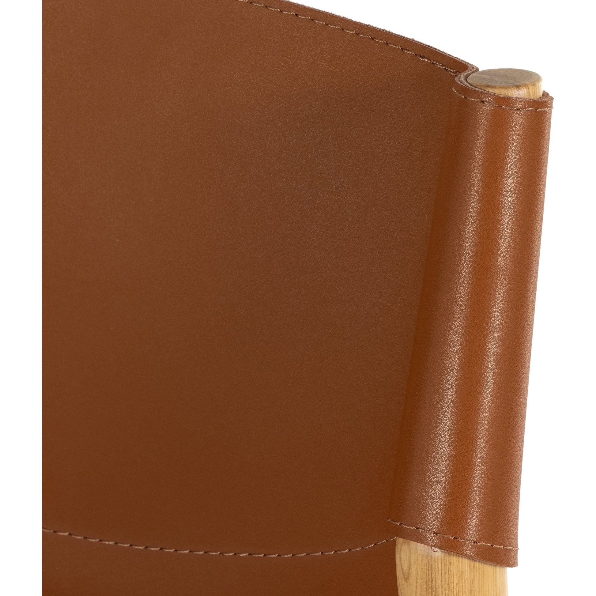 Lulu Bar Stool by Four Hands in espresso leather, cardiff cream. Made from 100% polyester, solid ash, 70% split leather, 30% polyvinyl chloride (pvc) in a modern style.