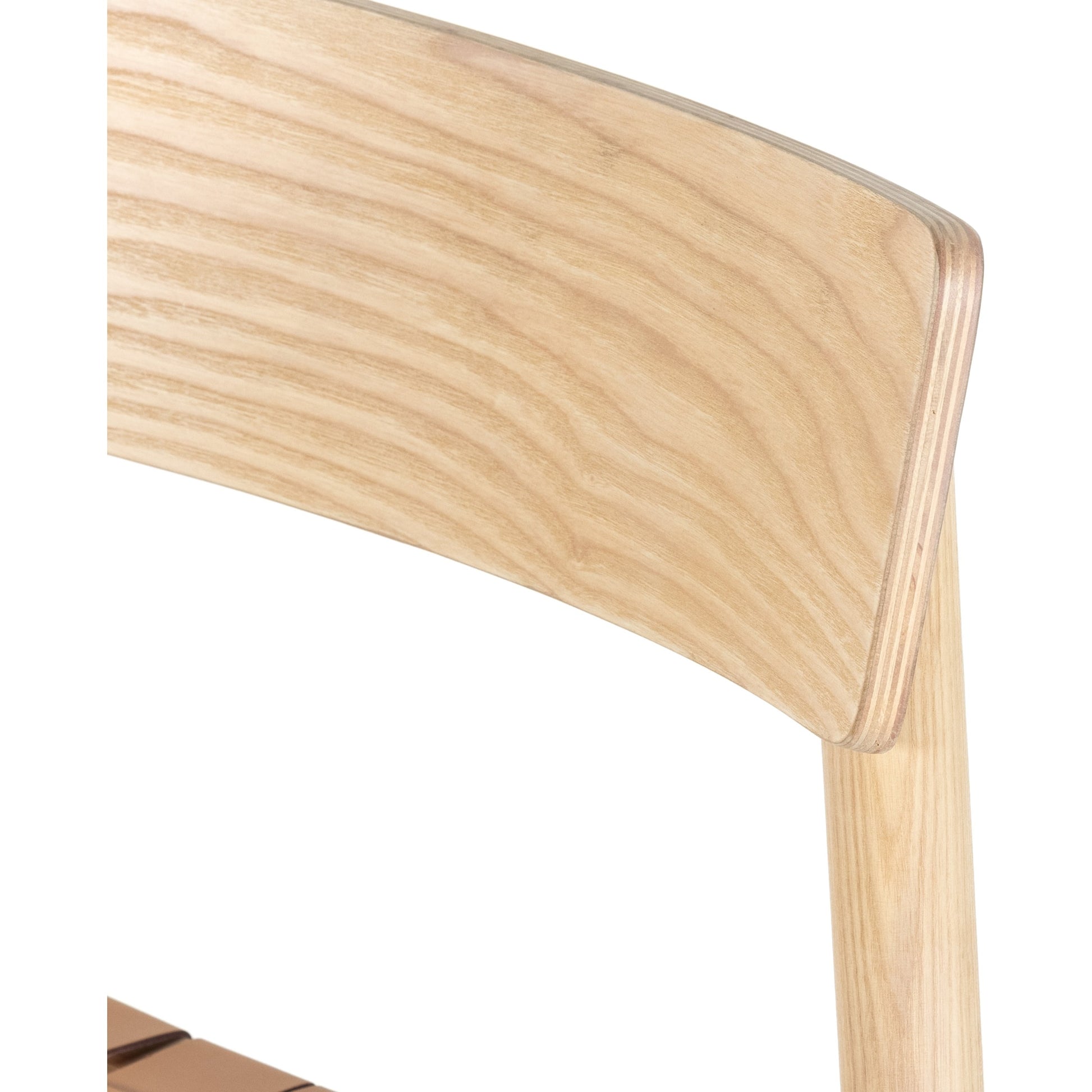 Heisler Counter Stool by Four Hands in almond leather and black. Made from 70% split leather, 30% polyvinyl chloride (pvc), solid ash, ash veneer in a transitional style.