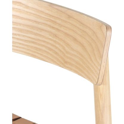 Heisler Counter Stool by Four Hands in almond leather and black. Made from 70% split leather, 30% polyvinyl chloride (pvc), solid ash, ash veneer in a transitional style.