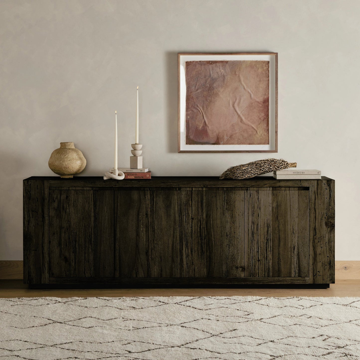 047 SI-1976983 | Lifestyle | Abaso Sideboard by Four Hands. Made from thick oak veneer in a modern style.