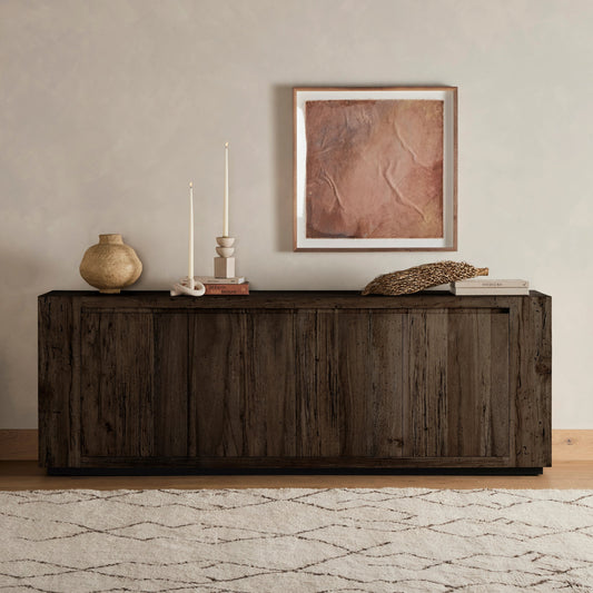 Abaso Sideboard by Four Hands. Made from thick oak veneer in a modern style.