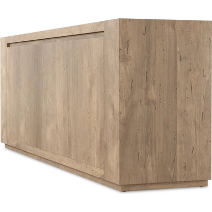 Abaso Sideboard by Four Hands. Made from thick oak veneer in a modern style.