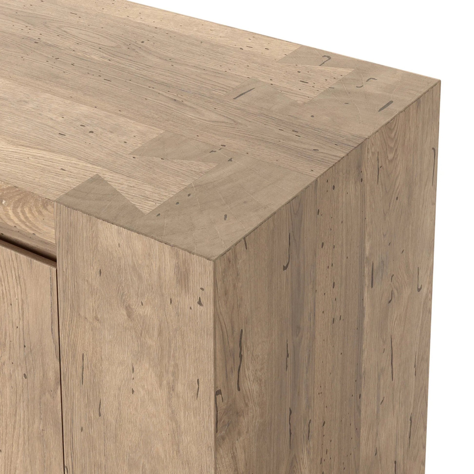 Abaso Sideboard by Four Hands. Made from thick oak veneer in a modern style.