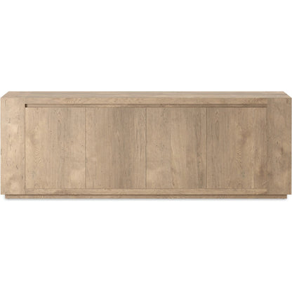 Abaso Sideboard by Four Hands. Made from thick oak veneer in a modern style.