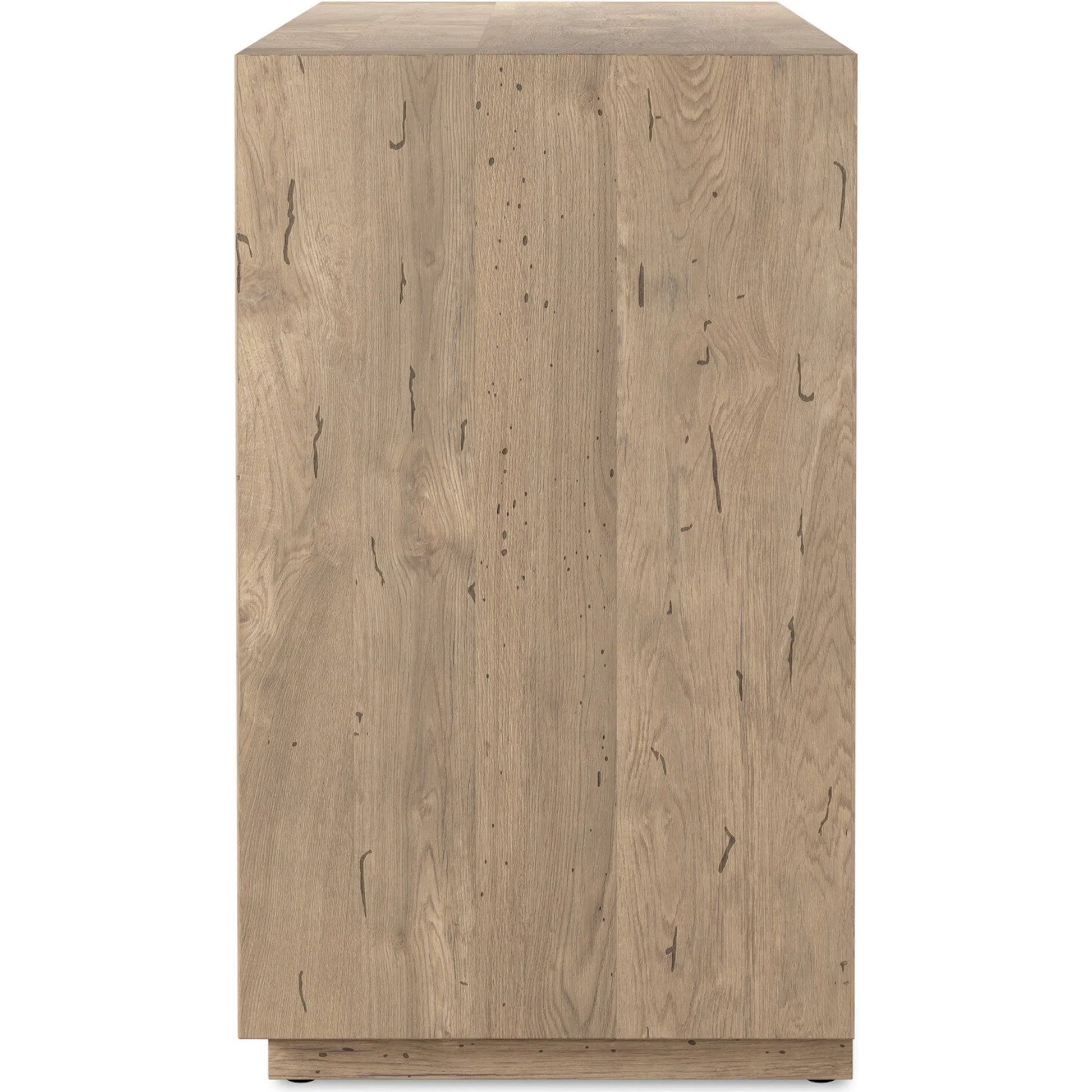 Abaso Sideboard by Four Hands. Made from thick oak veneer in a modern style.