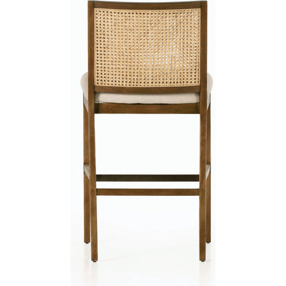 Antonia Cane Armless Bar Stool by Four Hands. Made from unique in a coastal style.