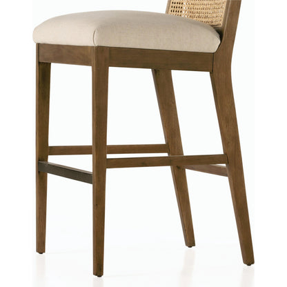 Antonia Cane Armless Bar Stool by Four Hands. Made from unique in a coastal style.