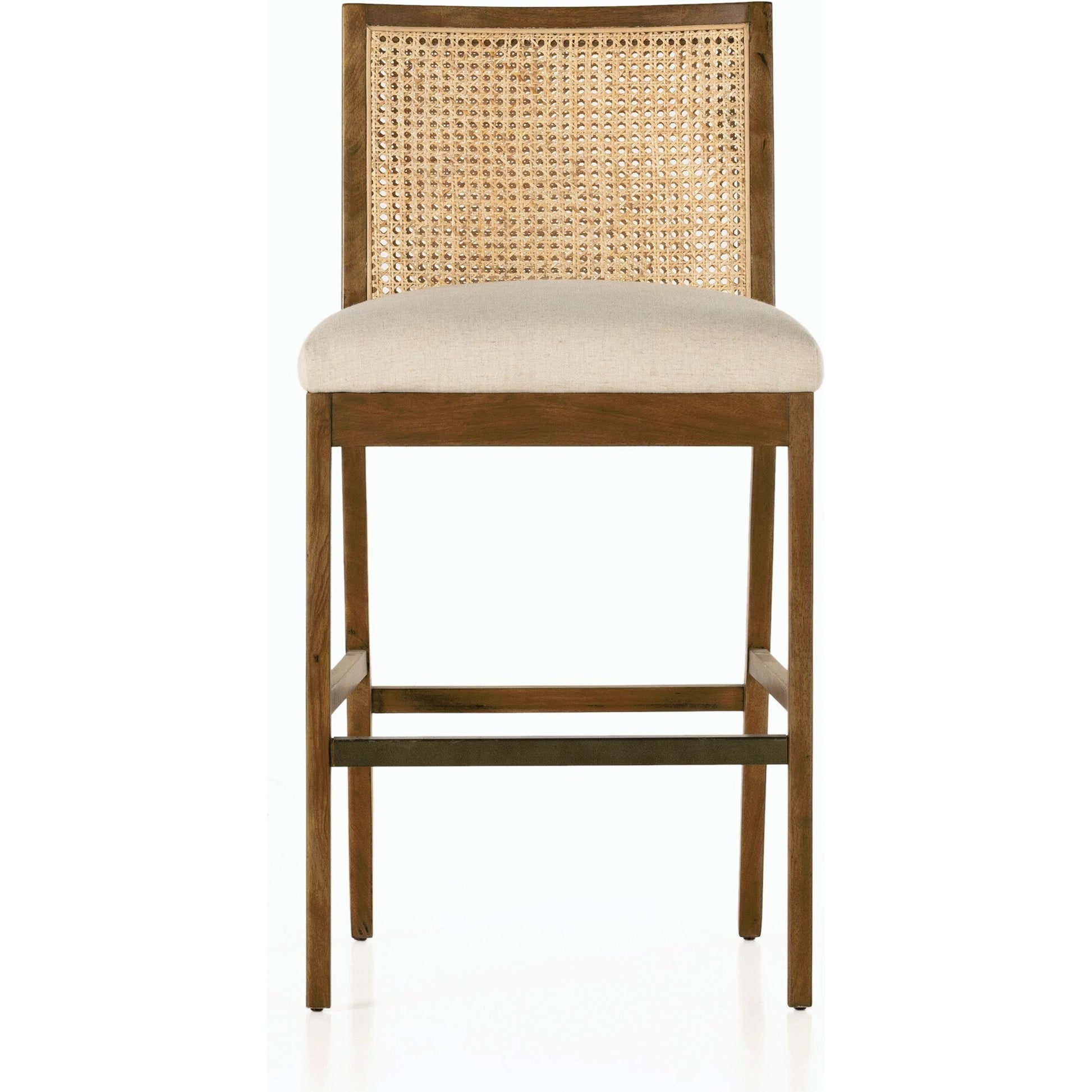 Antonia Cane Armless Bar Stool by Four Hands. Made from unique in a coastal style.