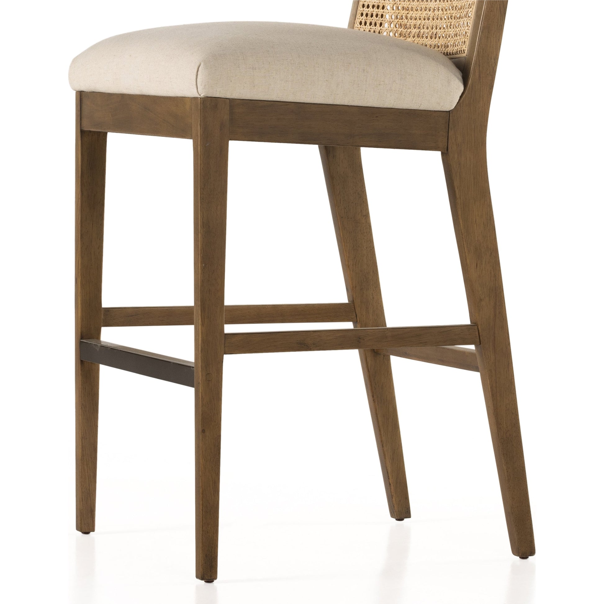 Antonia Cane Armless Bar Stool by Four Hands. Made from unique in a coastal style.
