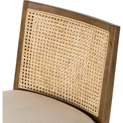 Antonia Cane Armless Bar Stool by Four Hands. Made from unique in a coastal style.