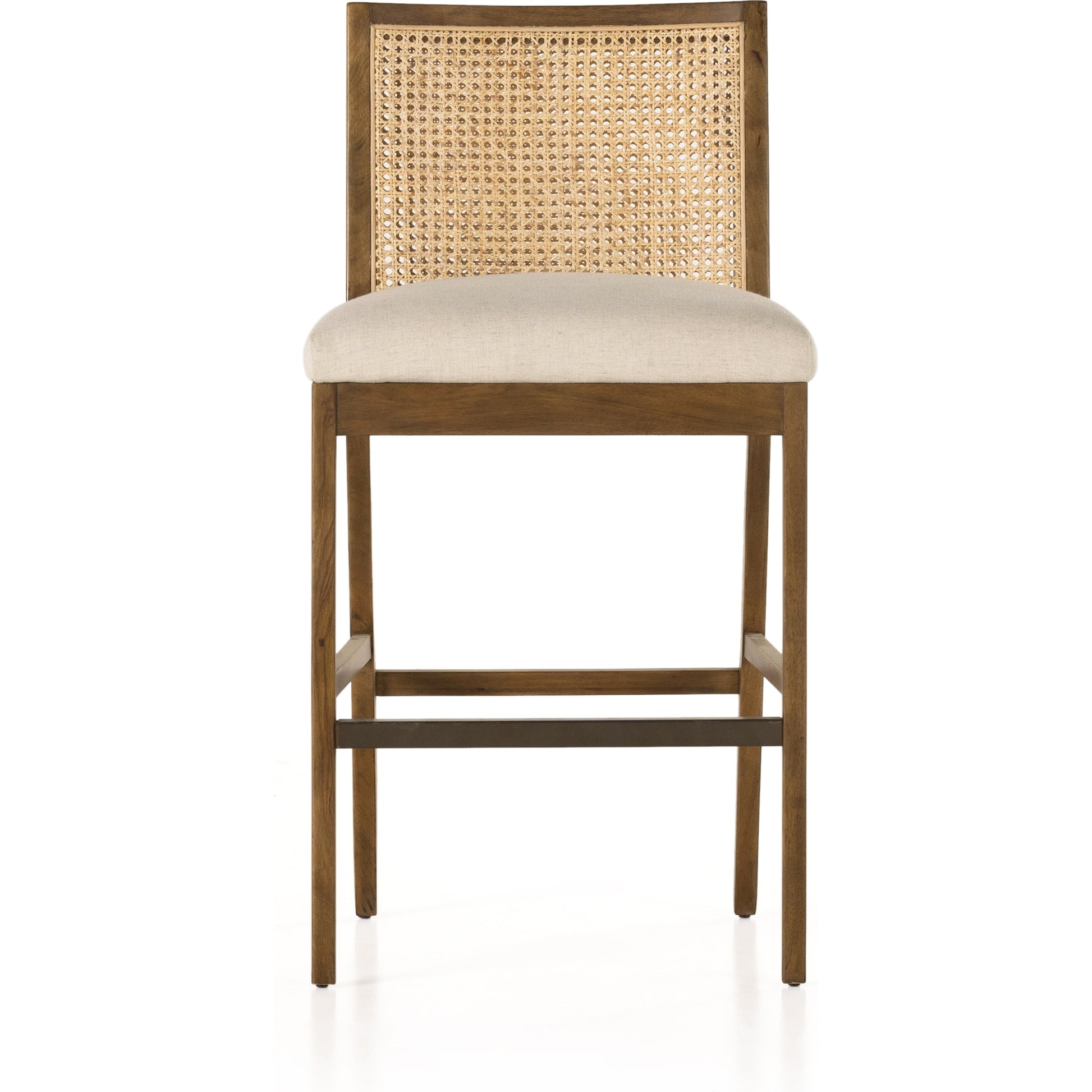 Antonia Cane Armless Bar Stool by Four Hands. Made from unique in a coastal style.