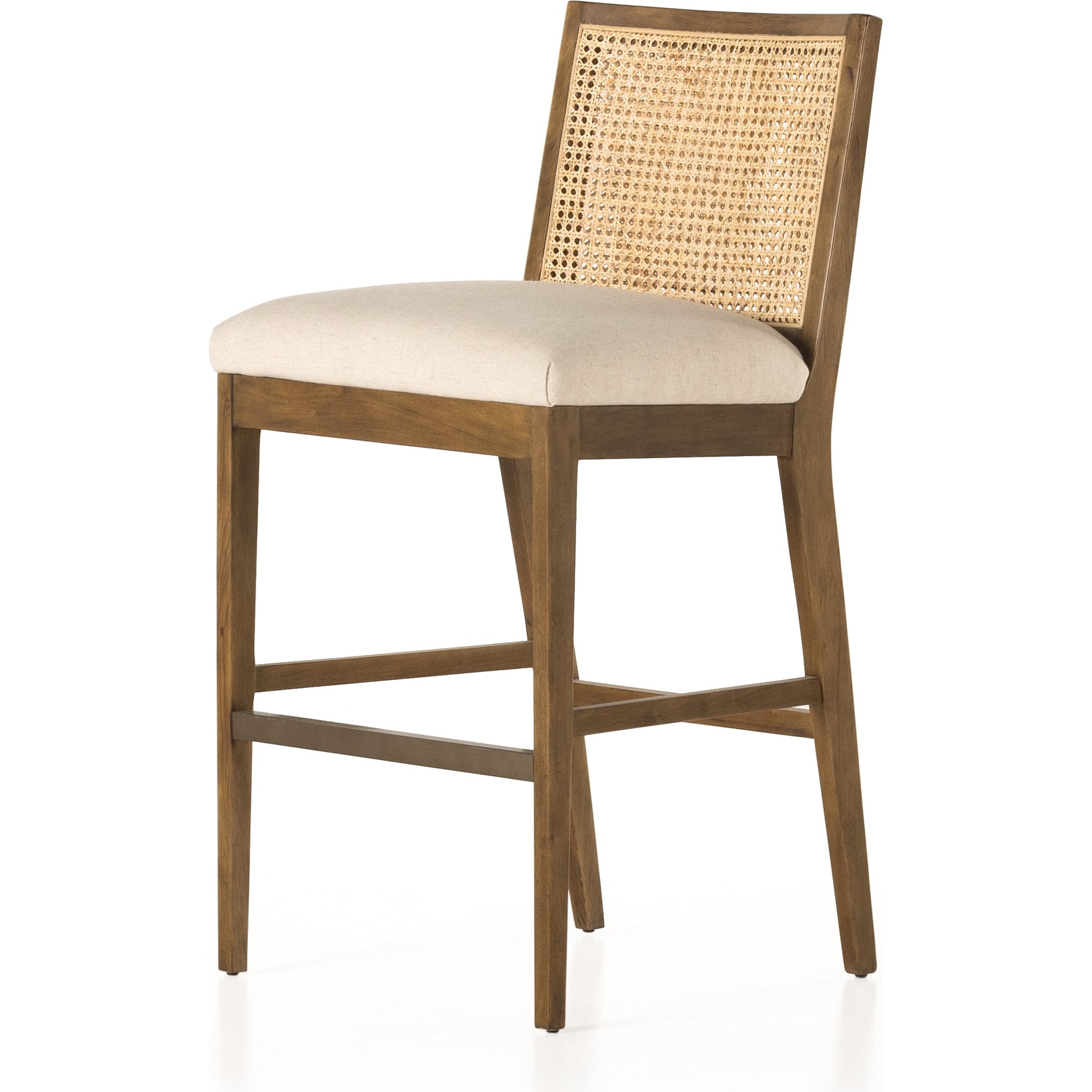 Antonia Cane Armless Bar Stool by Four Hands. Made from unique in a coastal style.