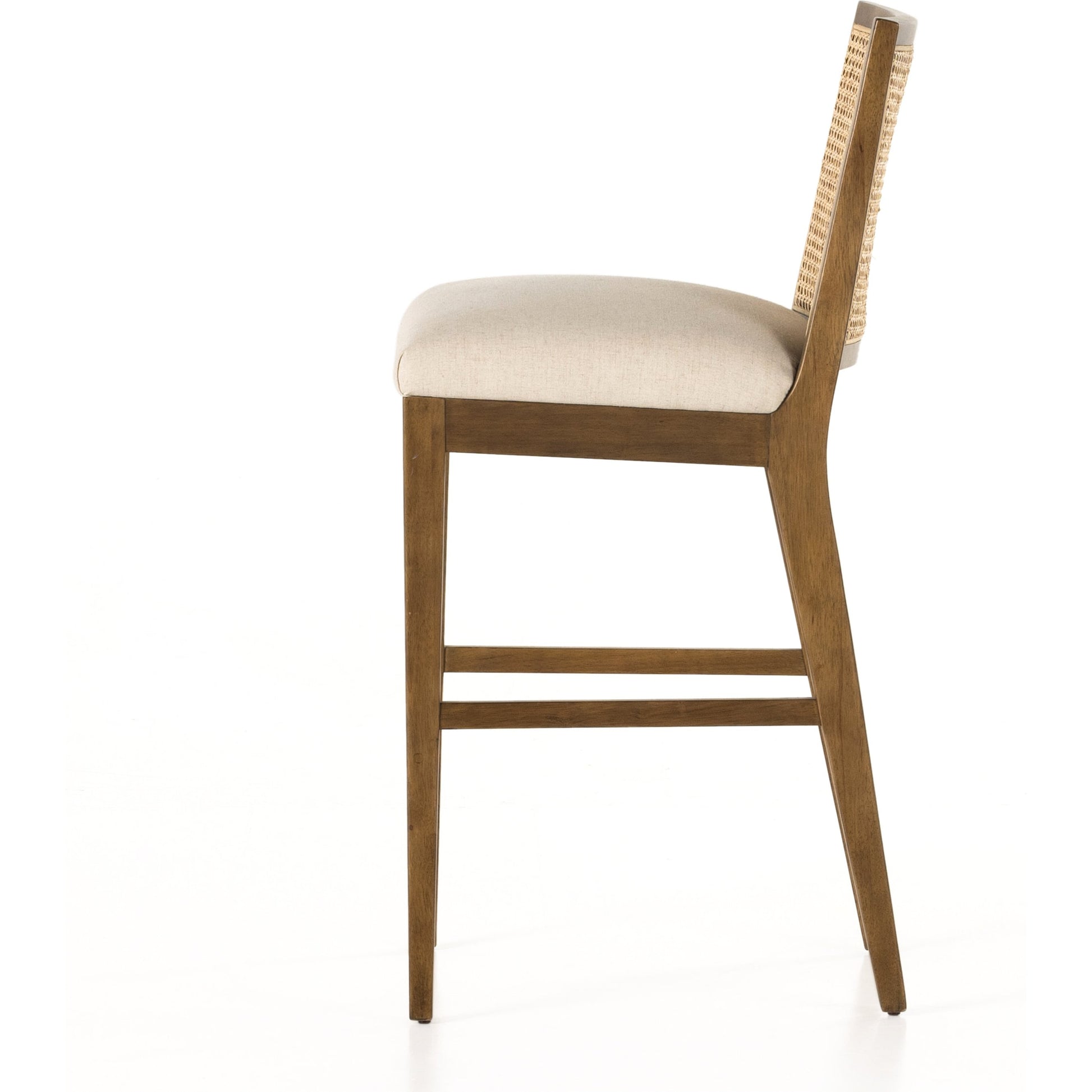 Antonia Cane Armless Bar Stool by Four Hands. Made from unique in a coastal style.