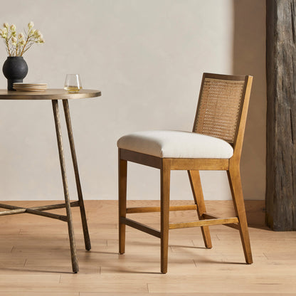 Antonia Cane Armless Counter Stool by Four Hands. Made from unique in a coastal style.
