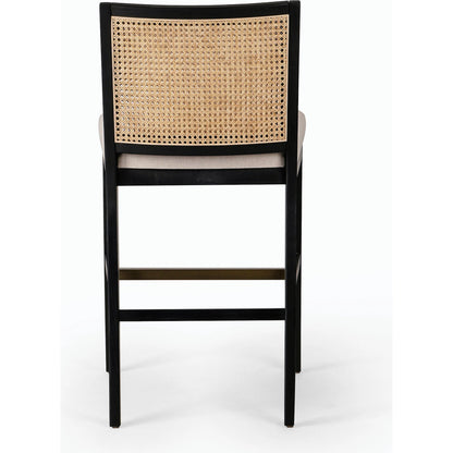 Antonia Cane Armless Bar Stool by Four Hands. Made from unique in a coastal style.