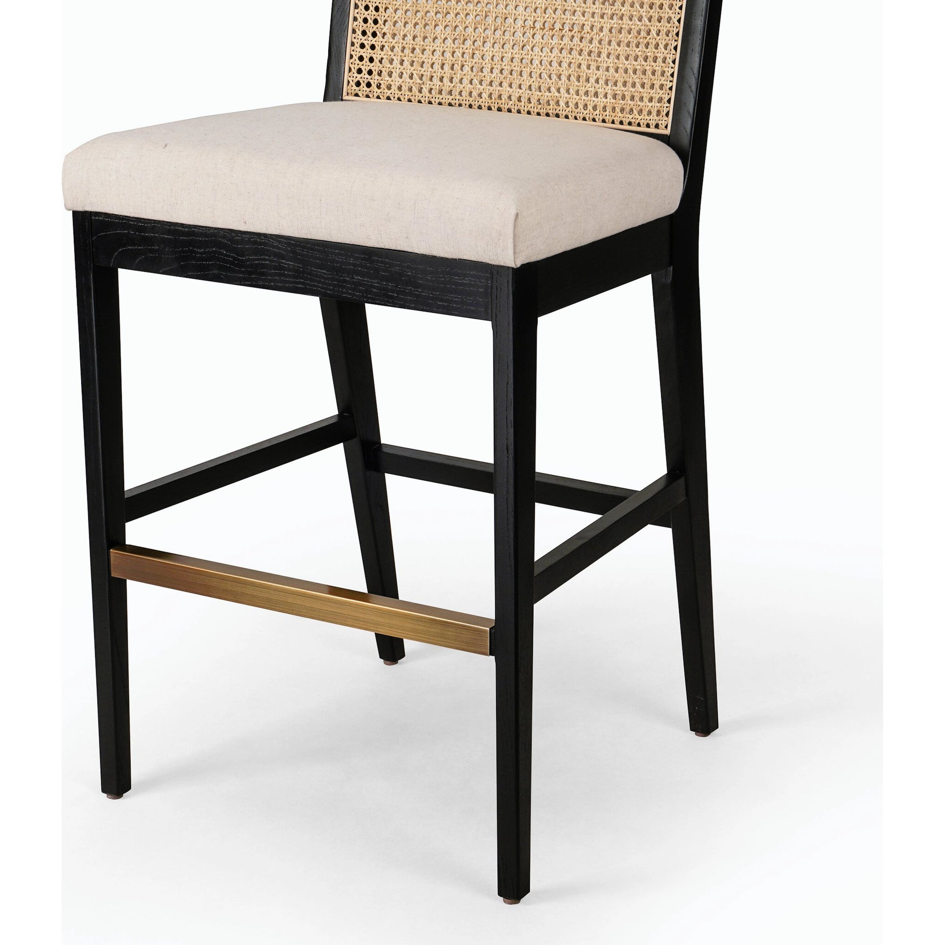 Antonia Cane Armless Bar Stool by Four Hands. Made from unique in a coastal style.
