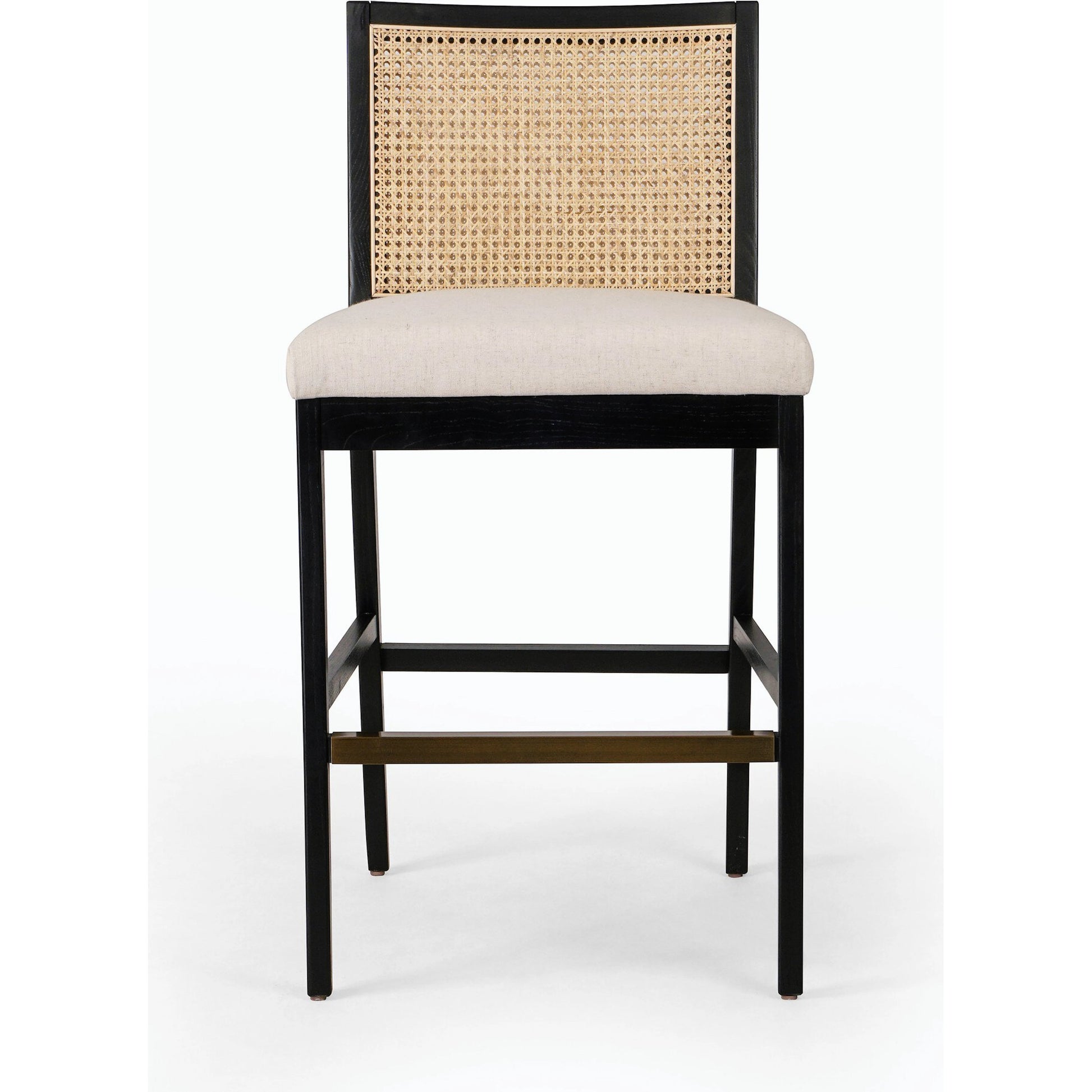 Antonia Cane Armless Bar Stool by Four Hands. Made from unique in a coastal style.
