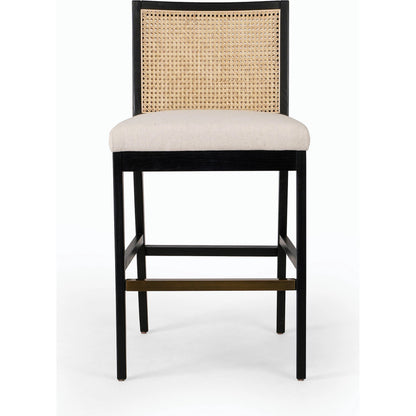 Antonia Cane Armless Bar Stool by Four Hands. Made from unique in a coastal style.