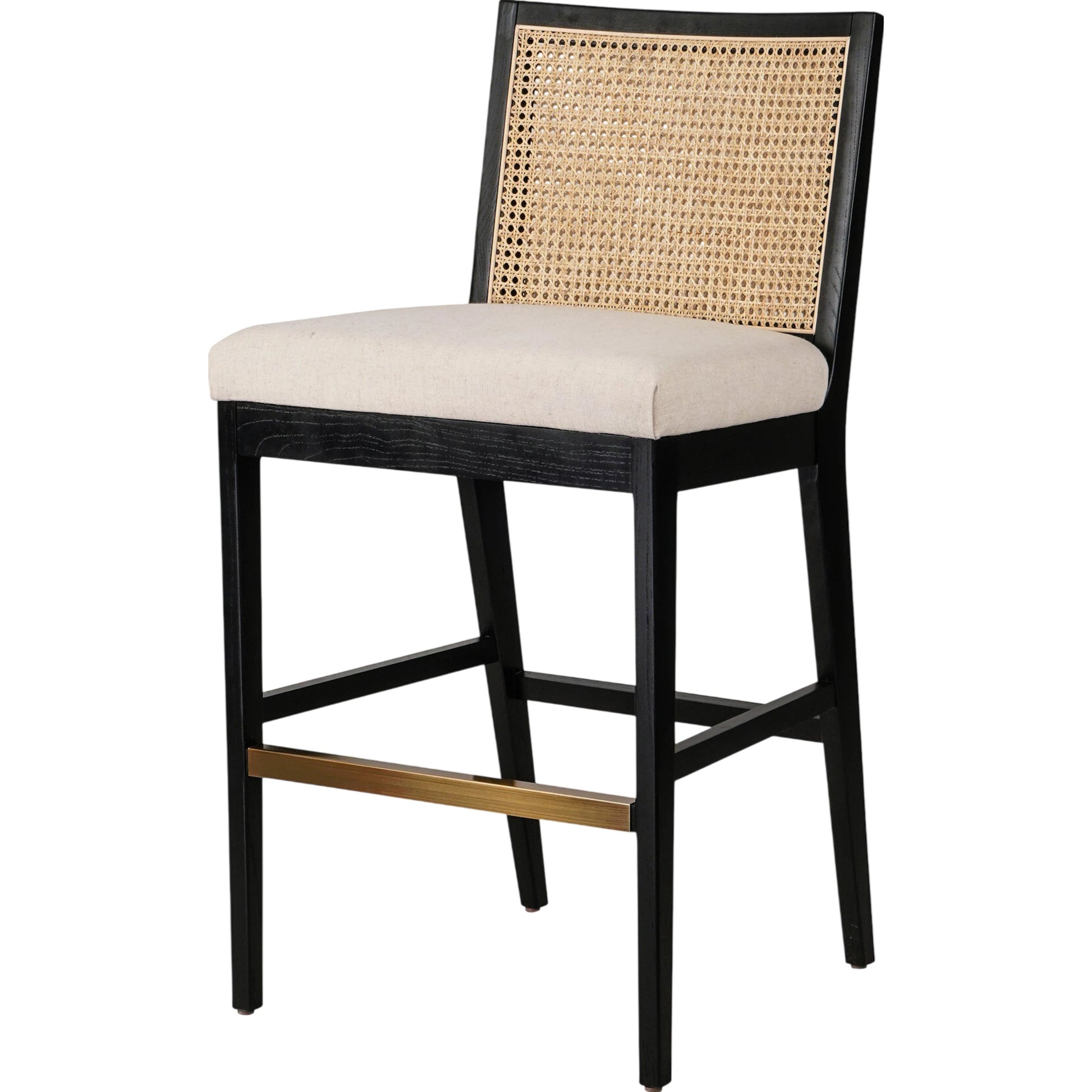 Antonia Cane Armless Bar Stool by Four Hands. Made from unique in a coastal style.