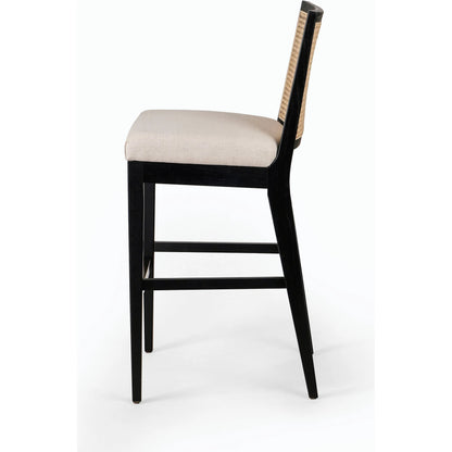 Antonia Cane Armless Bar Stool by Four Hands. Made from unique in a coastal style.