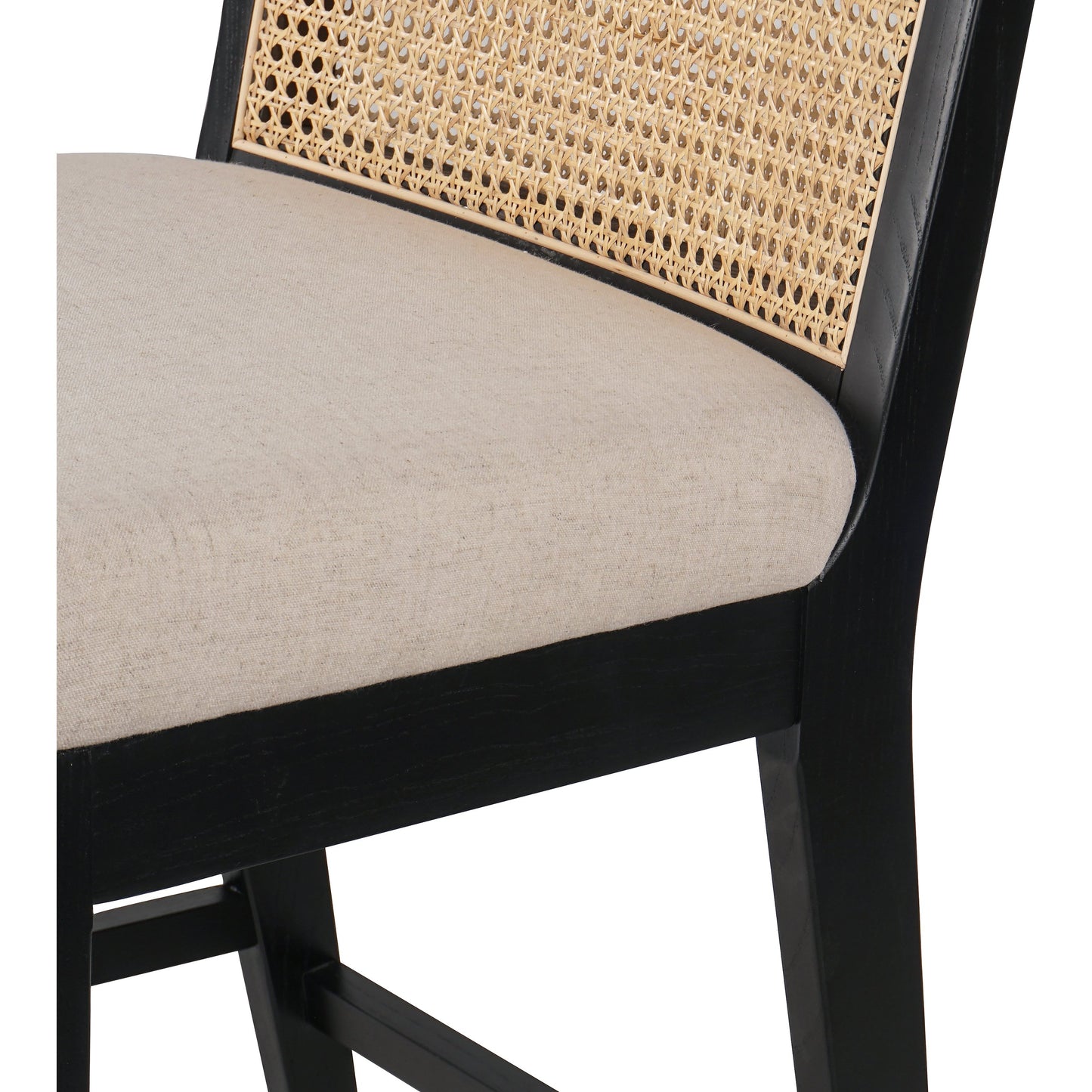 029 SI-1980061 | Closeup | Antonia Cane Armless Bar Stool by Four Hands. Made from unique in a coastal style.