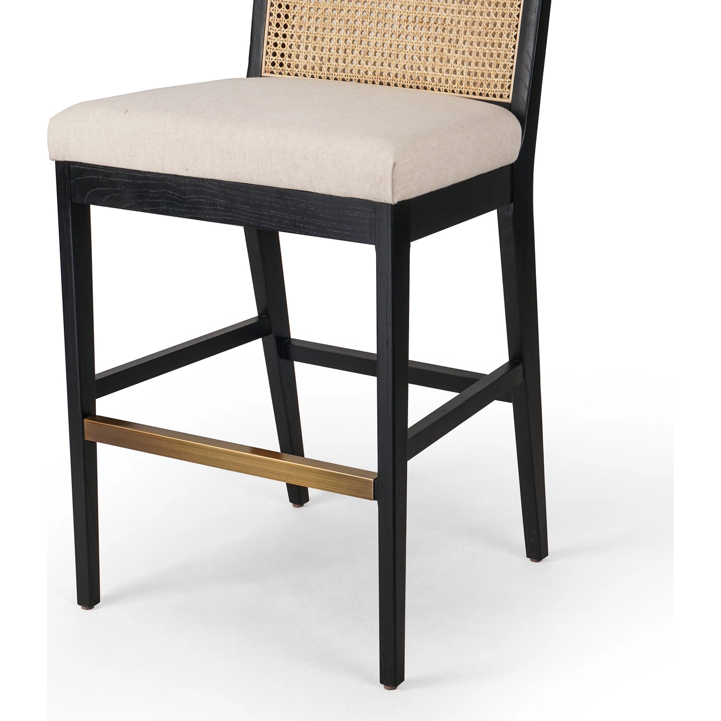 030 SI-1980061 | Closeup | Antonia Cane Armless Bar Stool by Four Hands. Made from unique in a coastal style.
