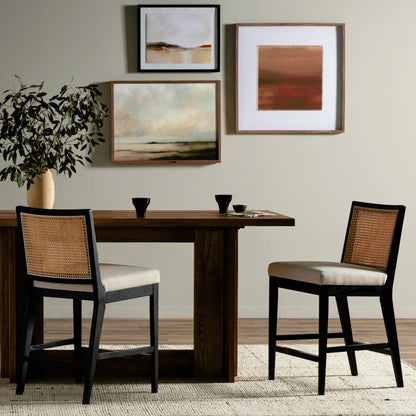 Antonia Cane Armless Counter Stool by Four Hands. Made from unique in a coastal style.