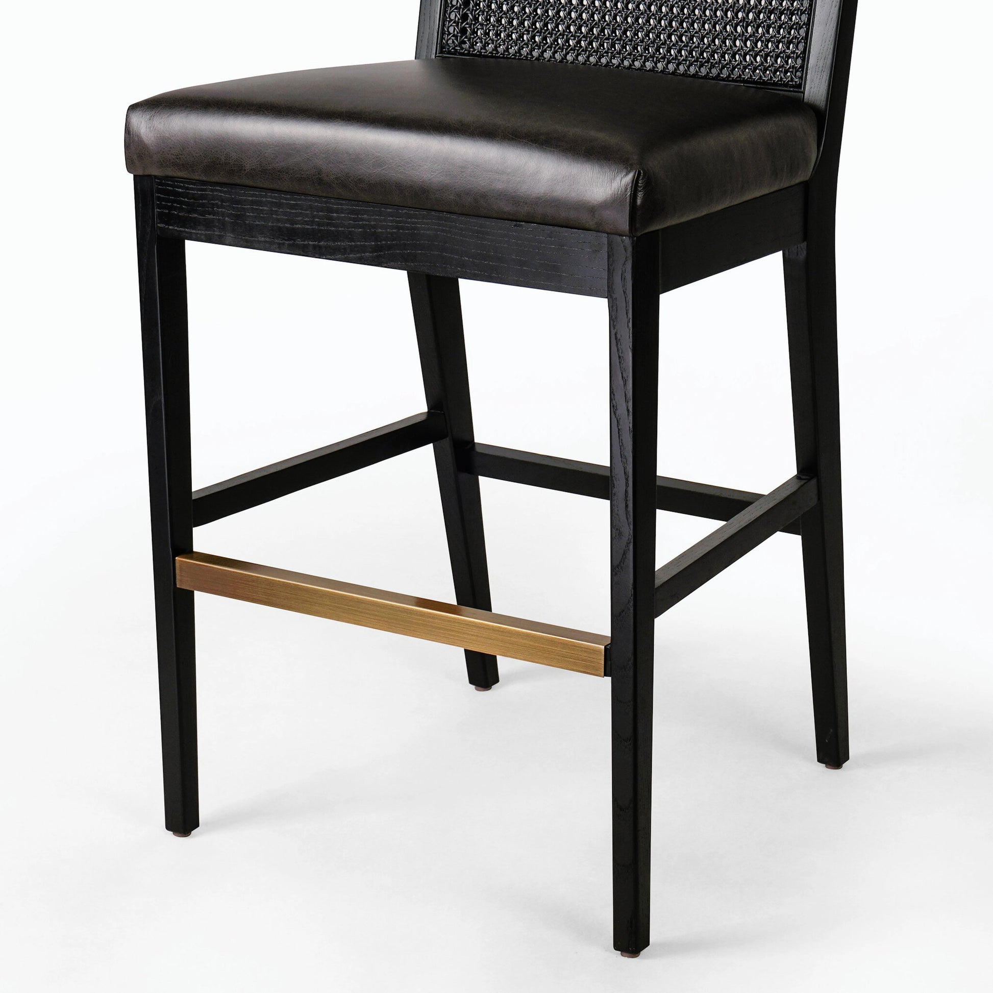 Antonia Cane Armless Bar Stool by Four Hands. Made from unique in a coastal style.