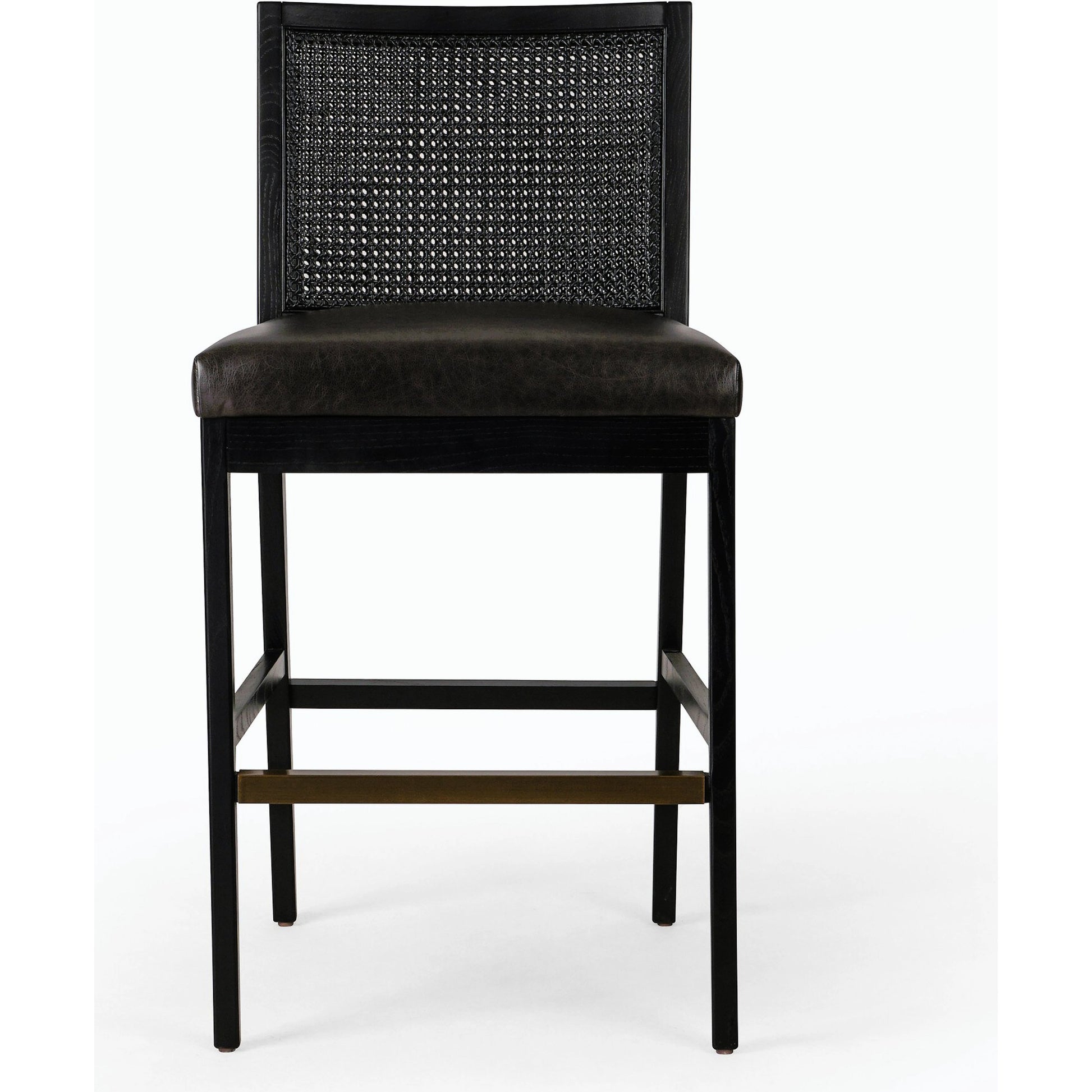 Antonia Cane Armless Bar Stool by Four Hands. Made from unique in a coastal style.