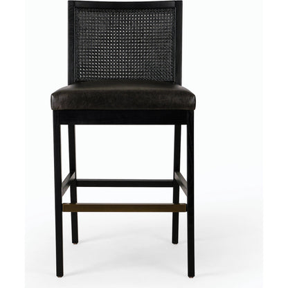 Antonia Cane Armless Bar Stool by Four Hands. Made from unique in a coastal style.
