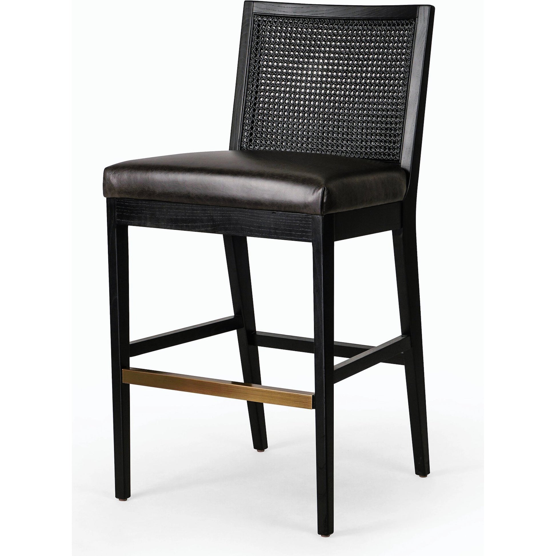 Antonia Cane Armless Bar Stool by Four Hands. Made from unique in a coastal style.