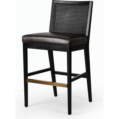 Antonia Cane Armless Bar Stool by Four Hands. Made from unique in a coastal style.