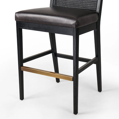 Antonia Cane Armless Bar Stool by Four Hands. Made from unique in a coastal style.