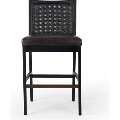 Antonia Cane Armless Bar Stool by Four Hands. Made from unique in a coastal style.