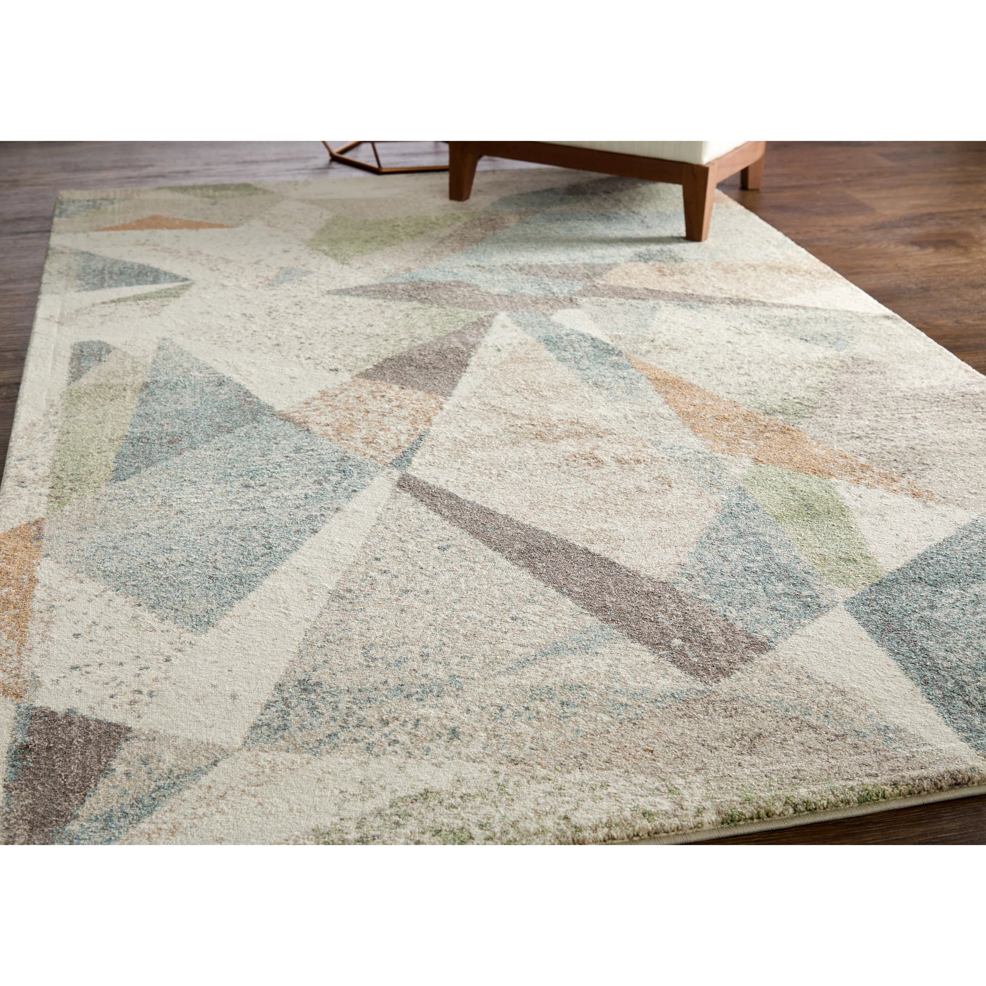 Eden Color Block EDN39QVF Rug by Feizy in ivory, blue, green. Made from polypropylene in a unique style.