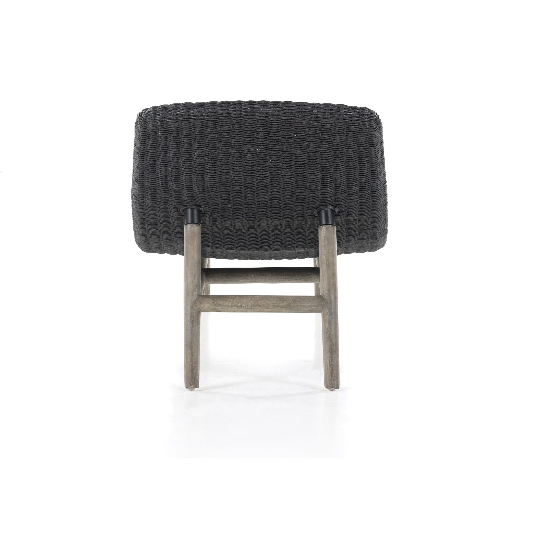 Portia Outdoor Chaise by Four Hands. Made from 100% polyethylene, solid teak, iron in a coastal style.